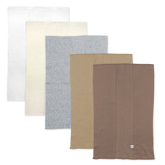 5-Pack Organic Cotton Knit Tri-fold Burp Cloths