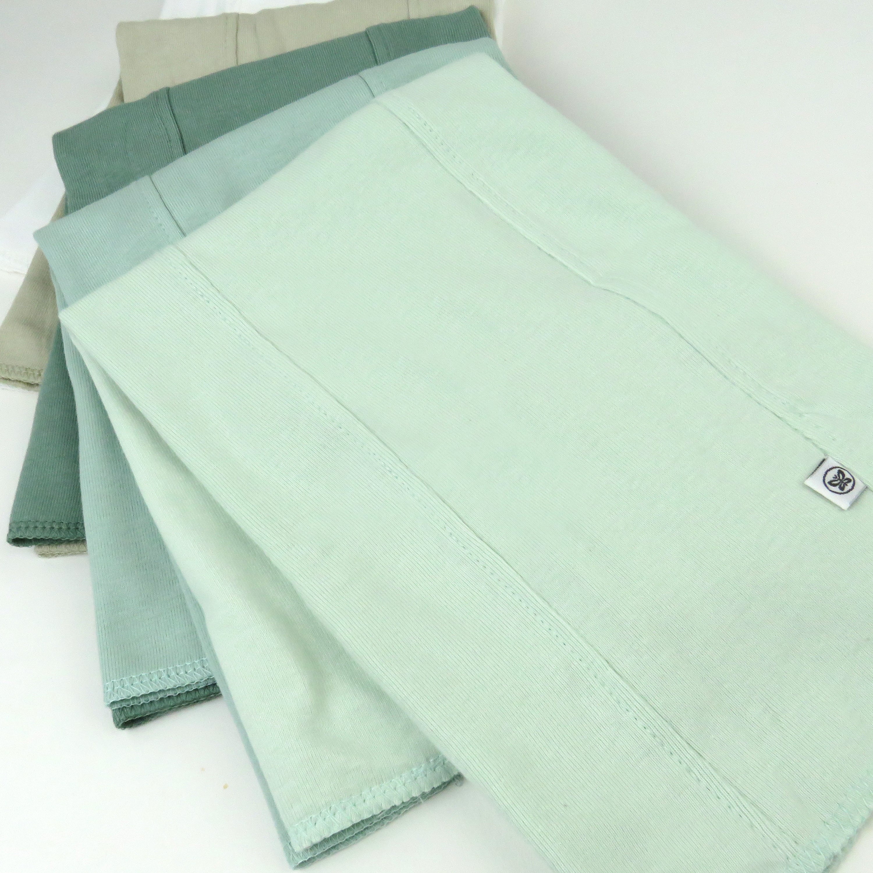 5-Pack Organic Cotton Knit Tri-fold Burp Cloths