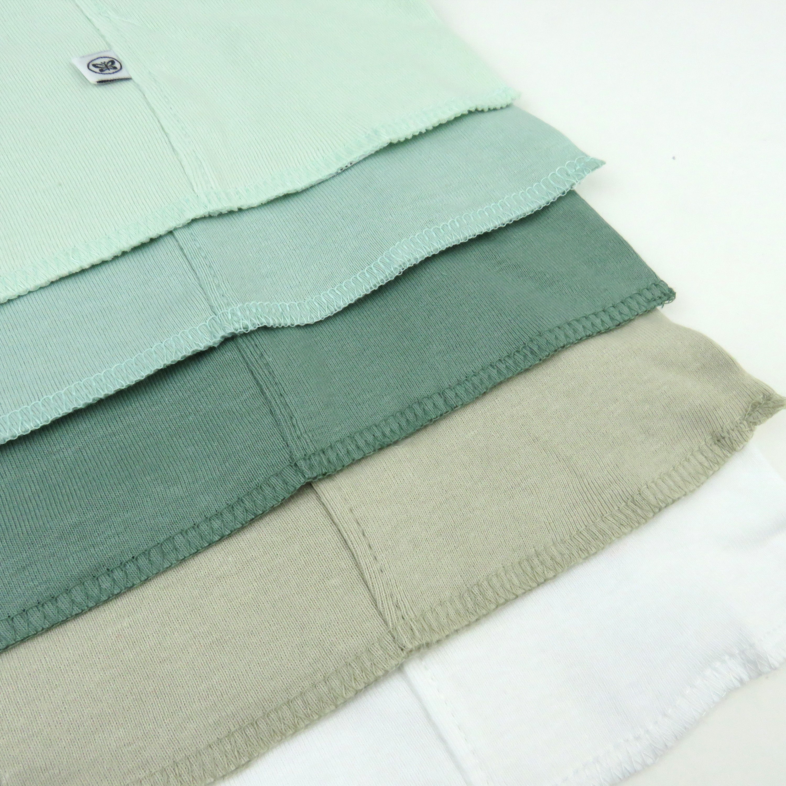 5-Pack Organic Cotton Knit Tri-fold Burp Cloths