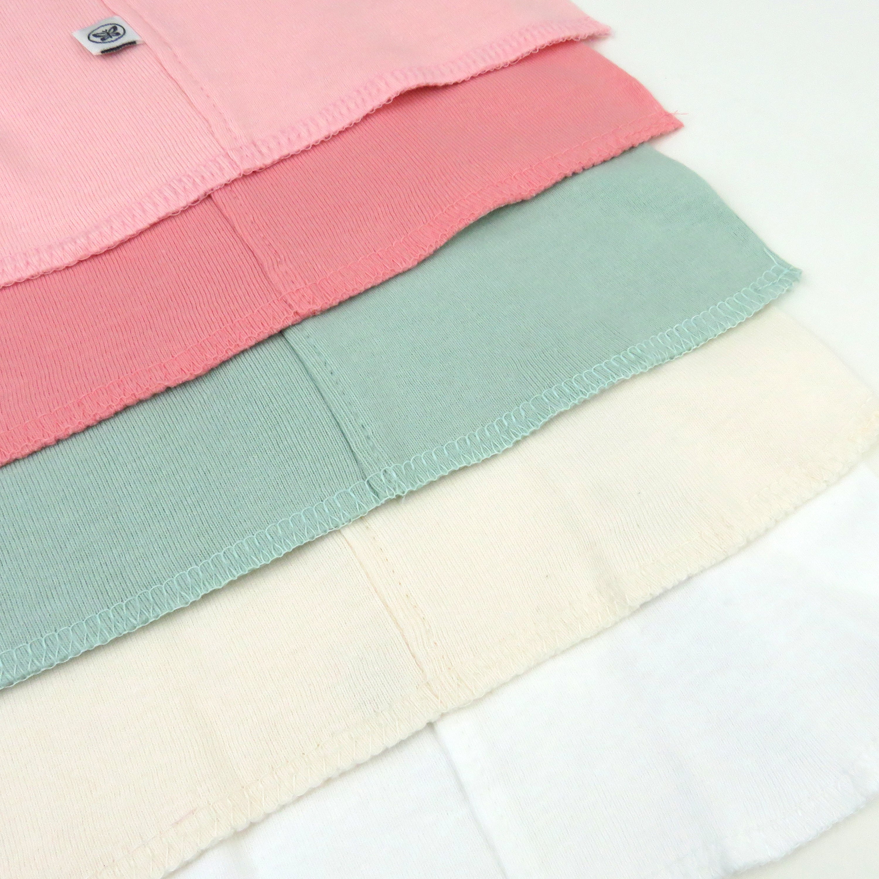 5-Pack Organic Cotton Knit Tri-fold Burp Cloths