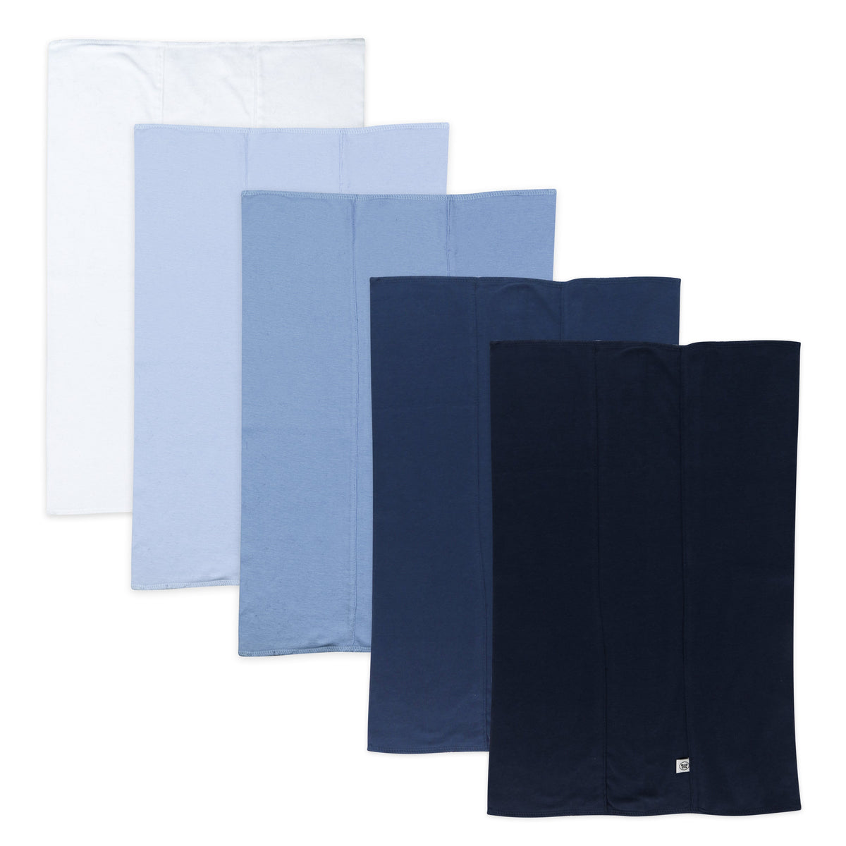 5-Pack Organic Cotton Knit Tri-fold Burp Cloths