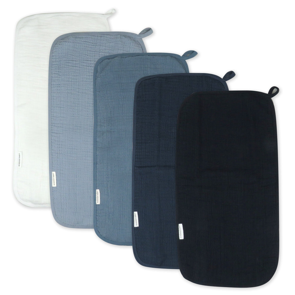 5-Pack Organic Cotton Multi-layer Woven Burp Cloths