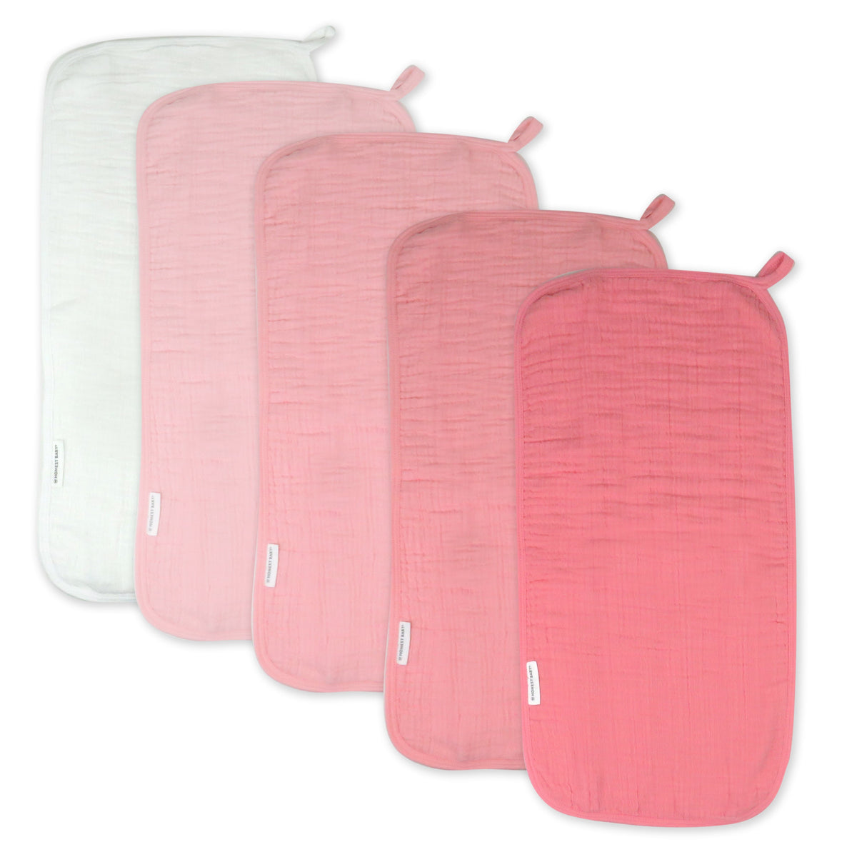 5-Pack Organic Cotton Multi-layer Woven Burp Cloths