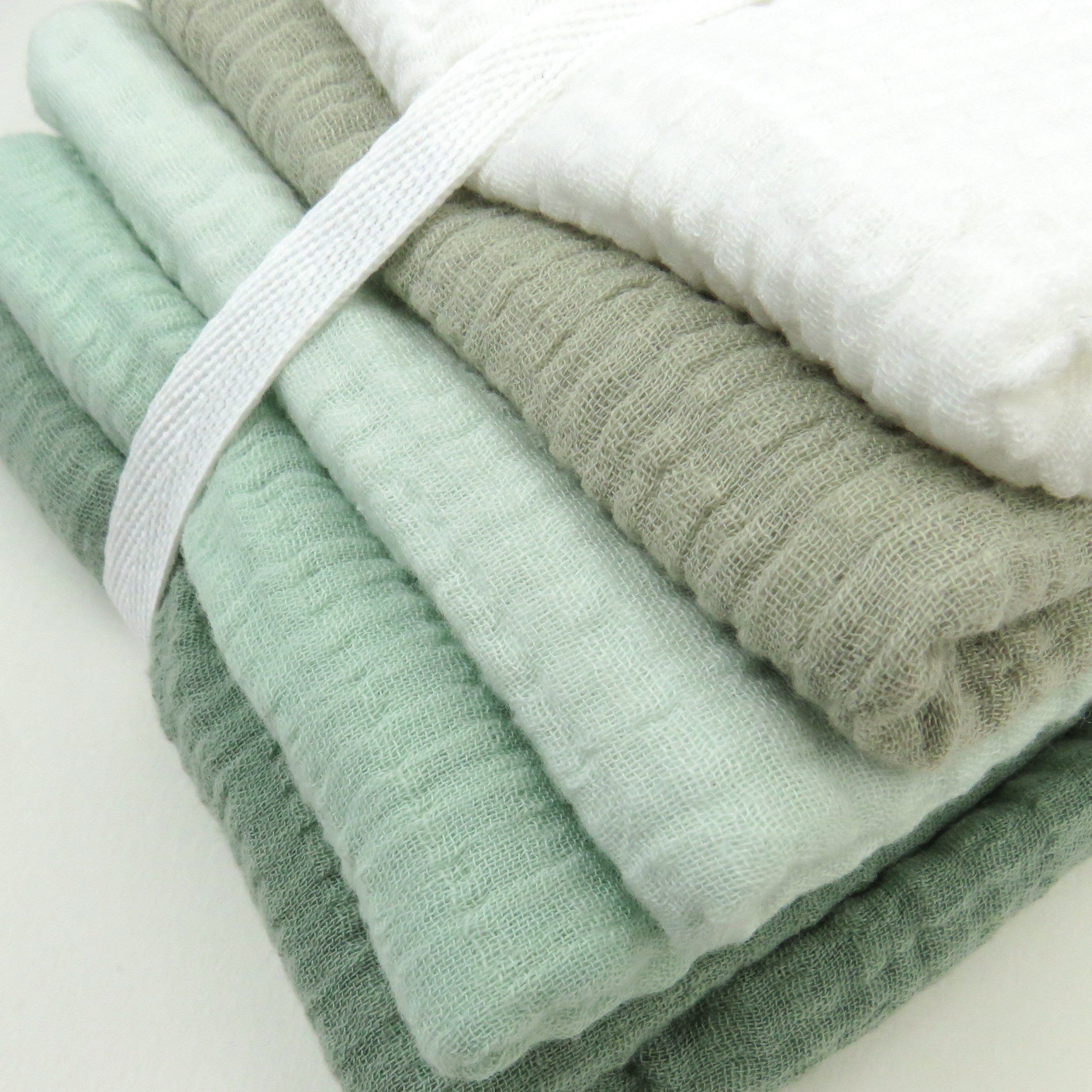 5-Pack Organic Cotton Multi-layer Woven Burp Cloths