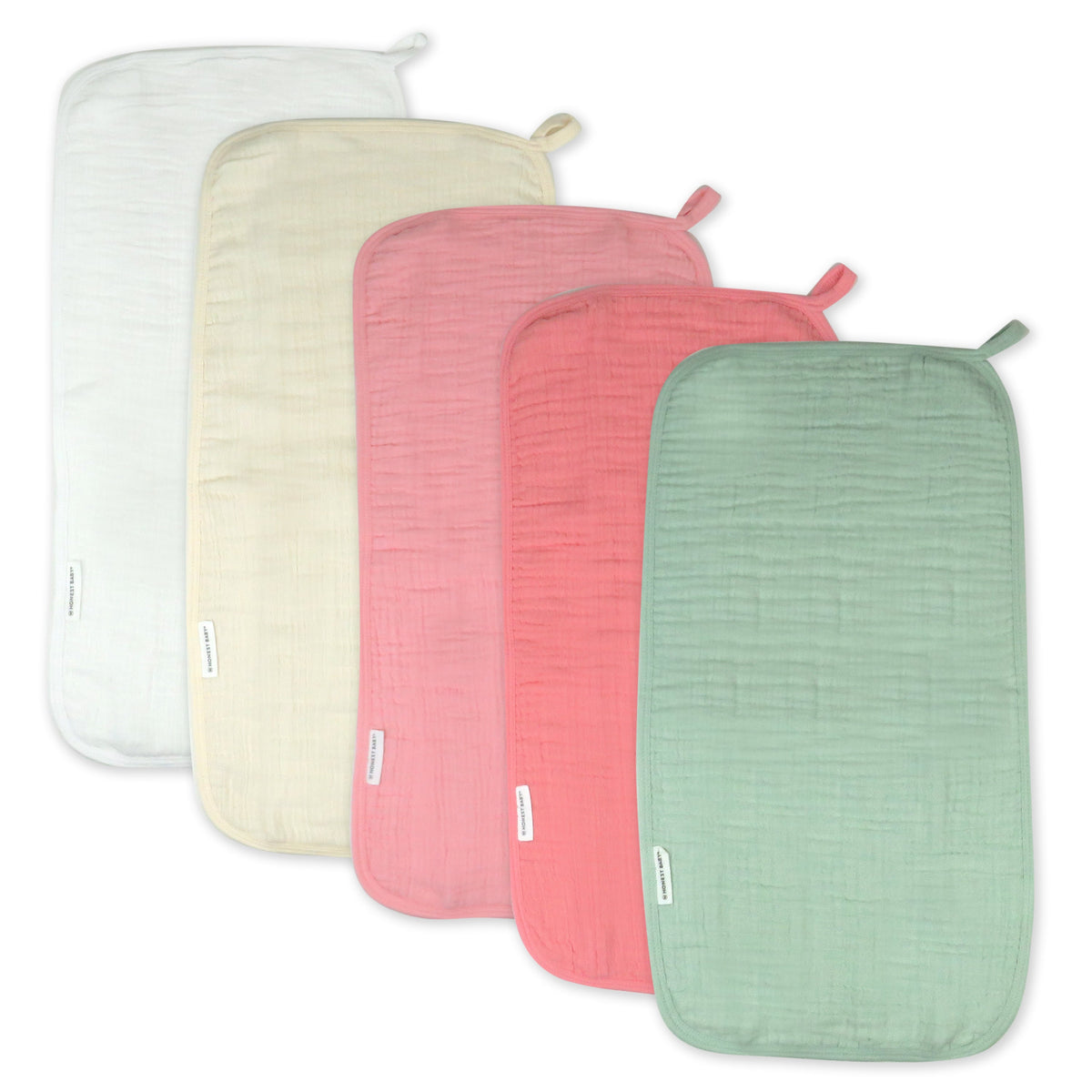 5-Pack Organic Cotton Multi-layer Woven Burp Cloths