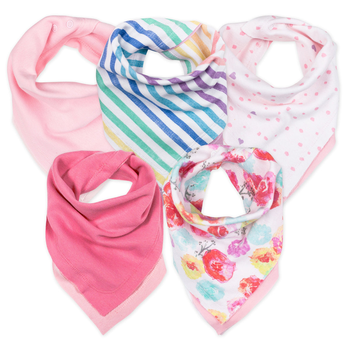 Multipack Organic Cotton Reversible Bandana Bibs