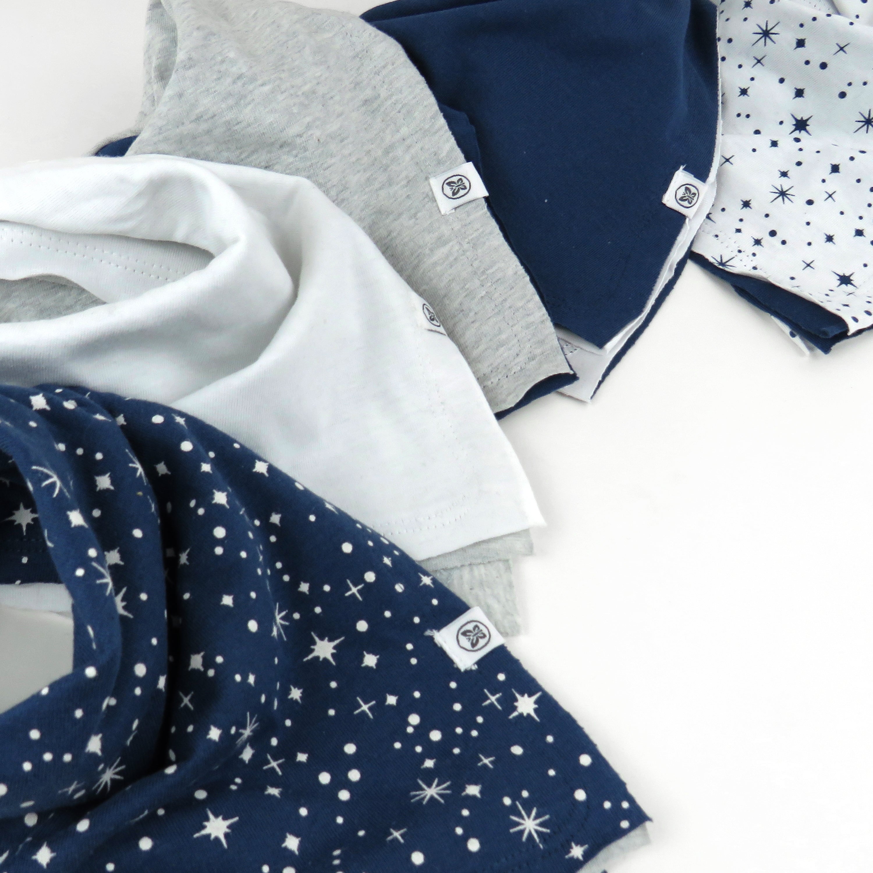 Multipack Organic Cotton Reversible Bandana Bibs