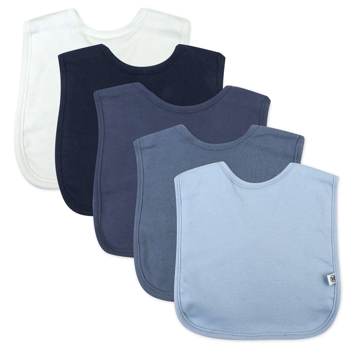 5-Pack Organic Cotton 4 in 1 Reversible Bibs