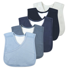 5-Pack Organic Cotton 4 in 1 Reversible Bibs