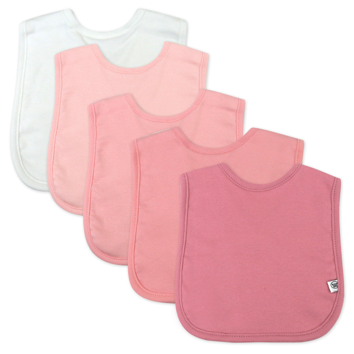5-Pack Organic Cotton 4 in 1 Reversible Bibs