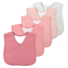 5-Pack Organic Cotton 4 in 1 Reversible Bibs