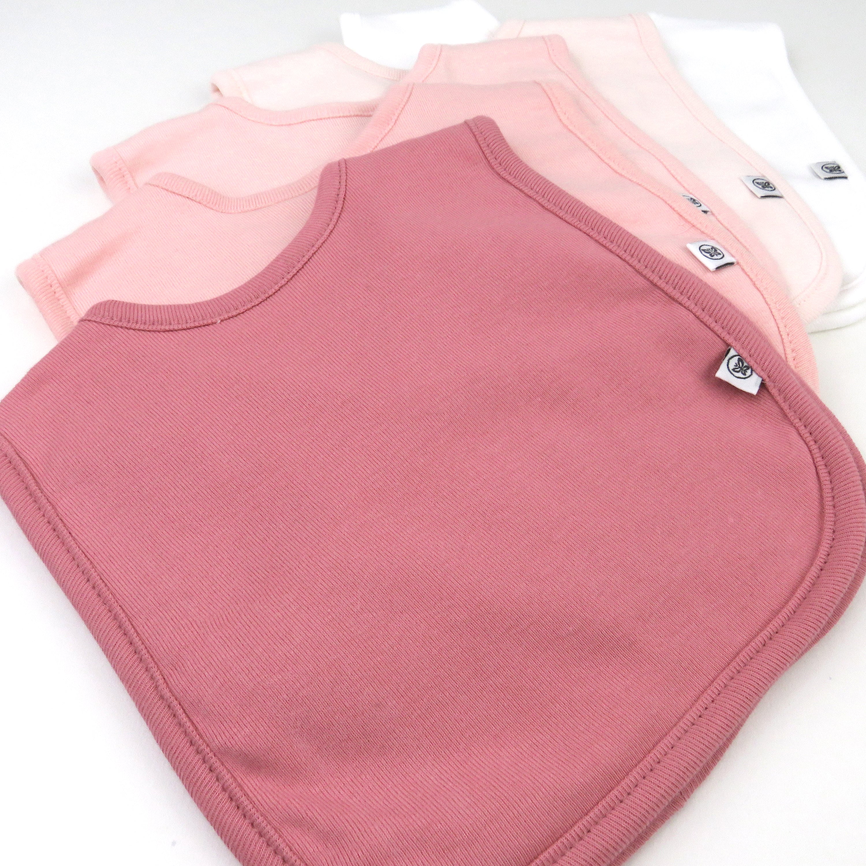 5-Pack Organic Cotton 4 in 1 Reversible Bibs