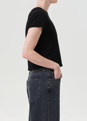 Adine Shrunken Tee in Black