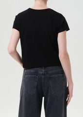 Adine Shrunken Tee in Black