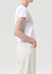 Adine Shrunken Tee in White Ash