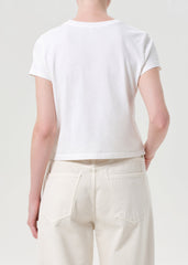 Adine Shrunken Tee in White Ash
