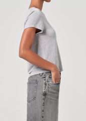 Adine Shrunken Tee in Grey Heather