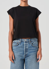 Bryce Cap Sleeve Tee in Black