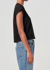 Bryce Cap Sleeve Tee in Black