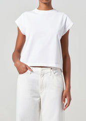 Bryce Cap Sleeve Tee in White