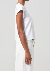 Bryce Cap Sleeve Tee in White