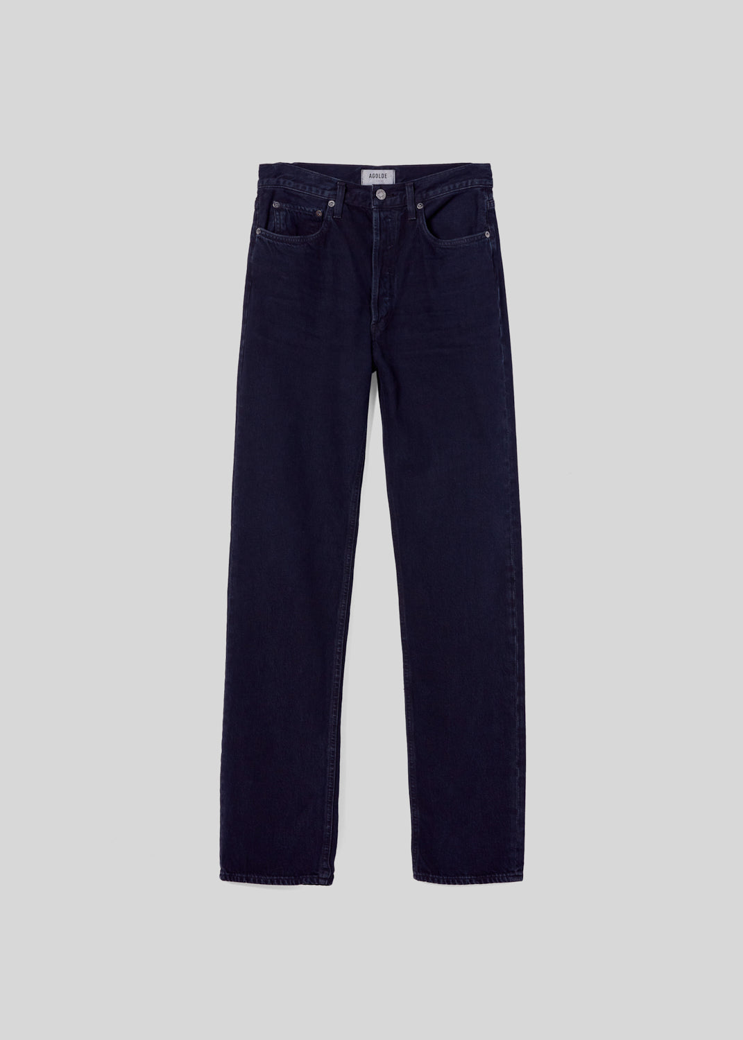 90's Pinch Waist High Rise Straight Long in Crushed