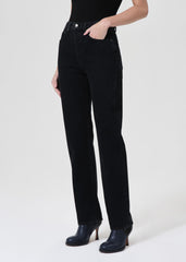90's Pinch Waist High Rise Straight Long in Crushed