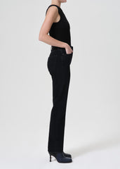 90's Pinch Waist High Rise Straight Long in Crushed