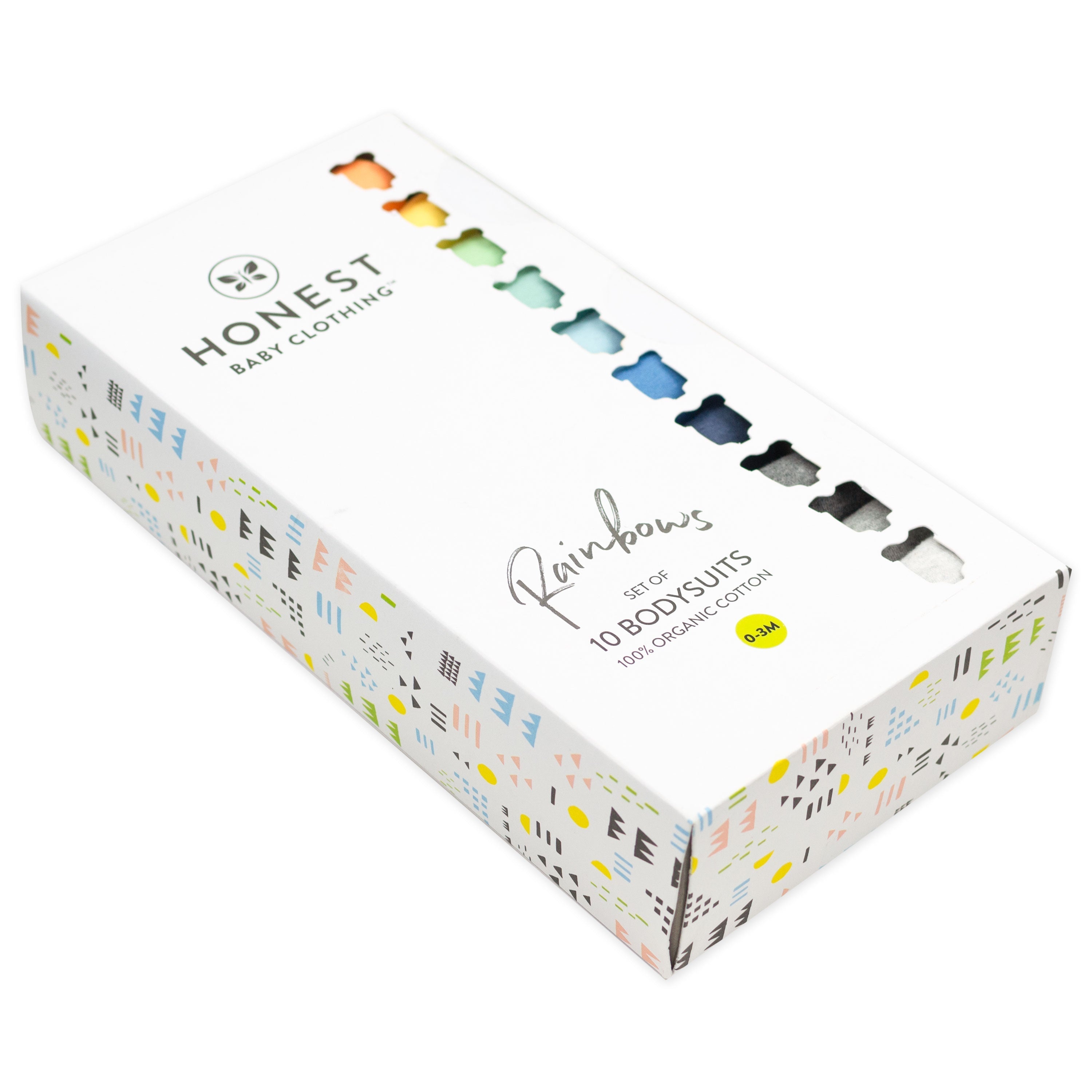 10-Pack HAPPY DAYS Rainbow Short Sleeve Bodysuits Gift Set