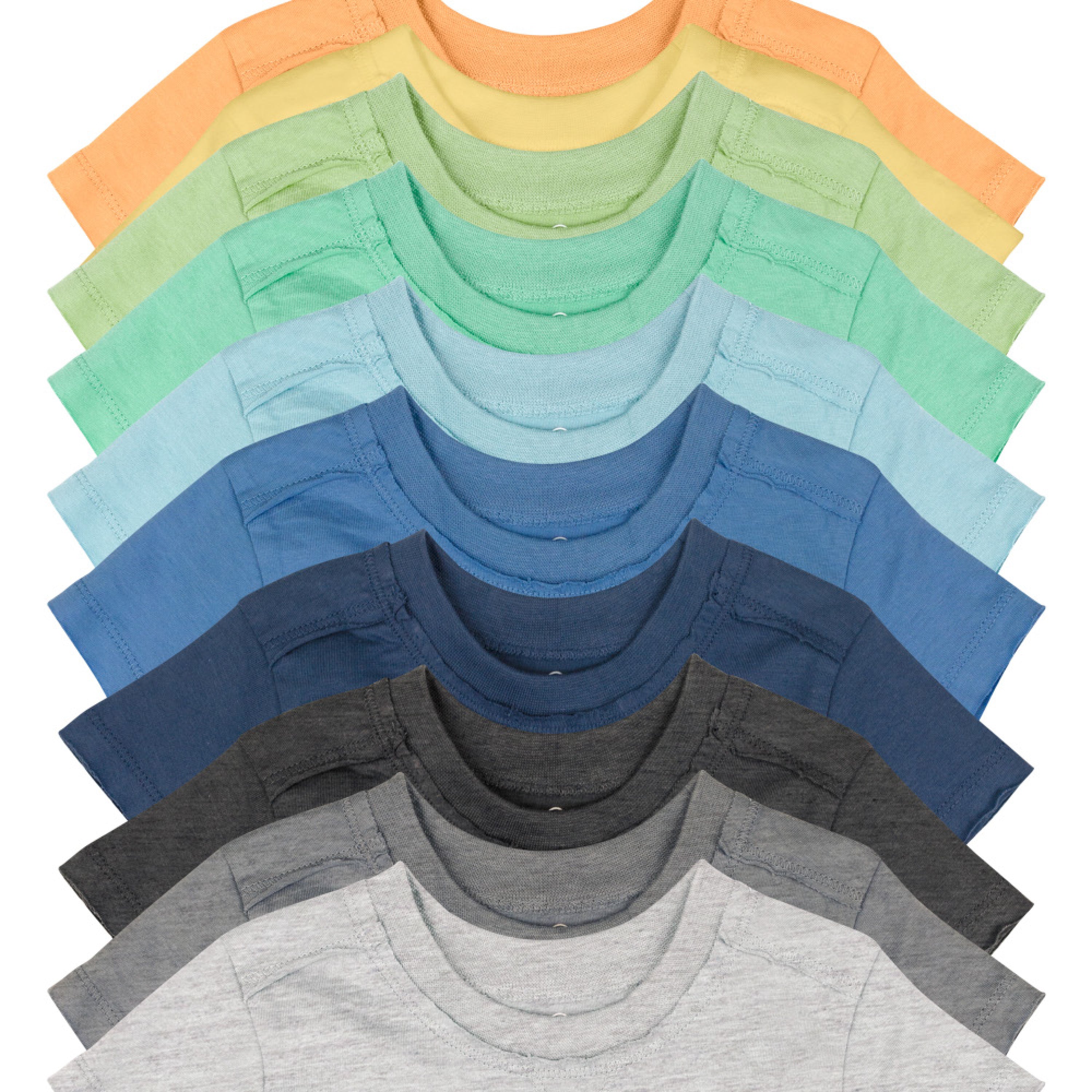 20-Pack Organic Cotton Short Sleeve T-Shirts Bundle