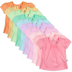 10-Pack Organic Cotton Puff Sleeve T-Shirts