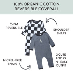 Organic Cotton One-Piece Jumpsuit Coverall