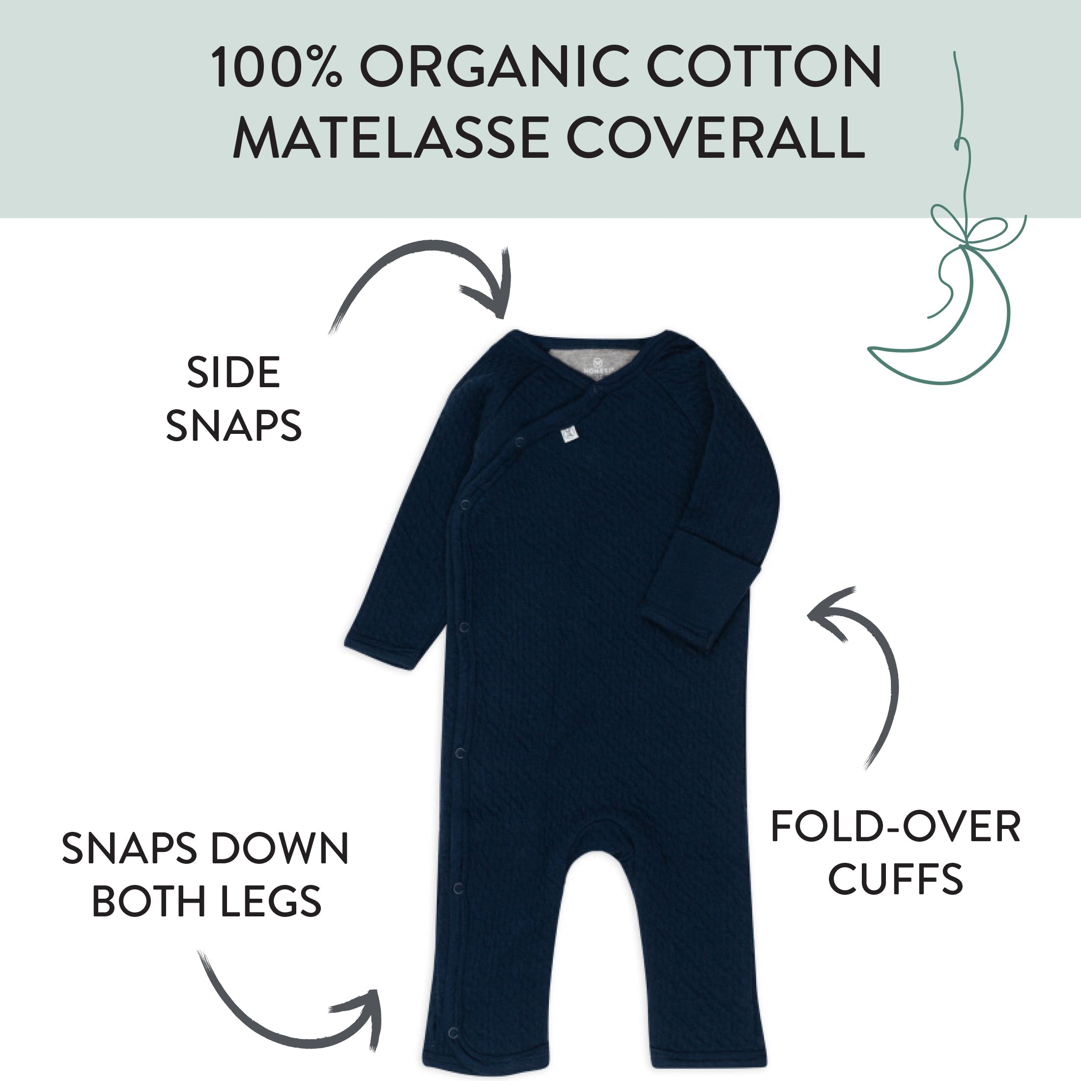 Organic Cotton One-Piece Jumpsuit Coverall