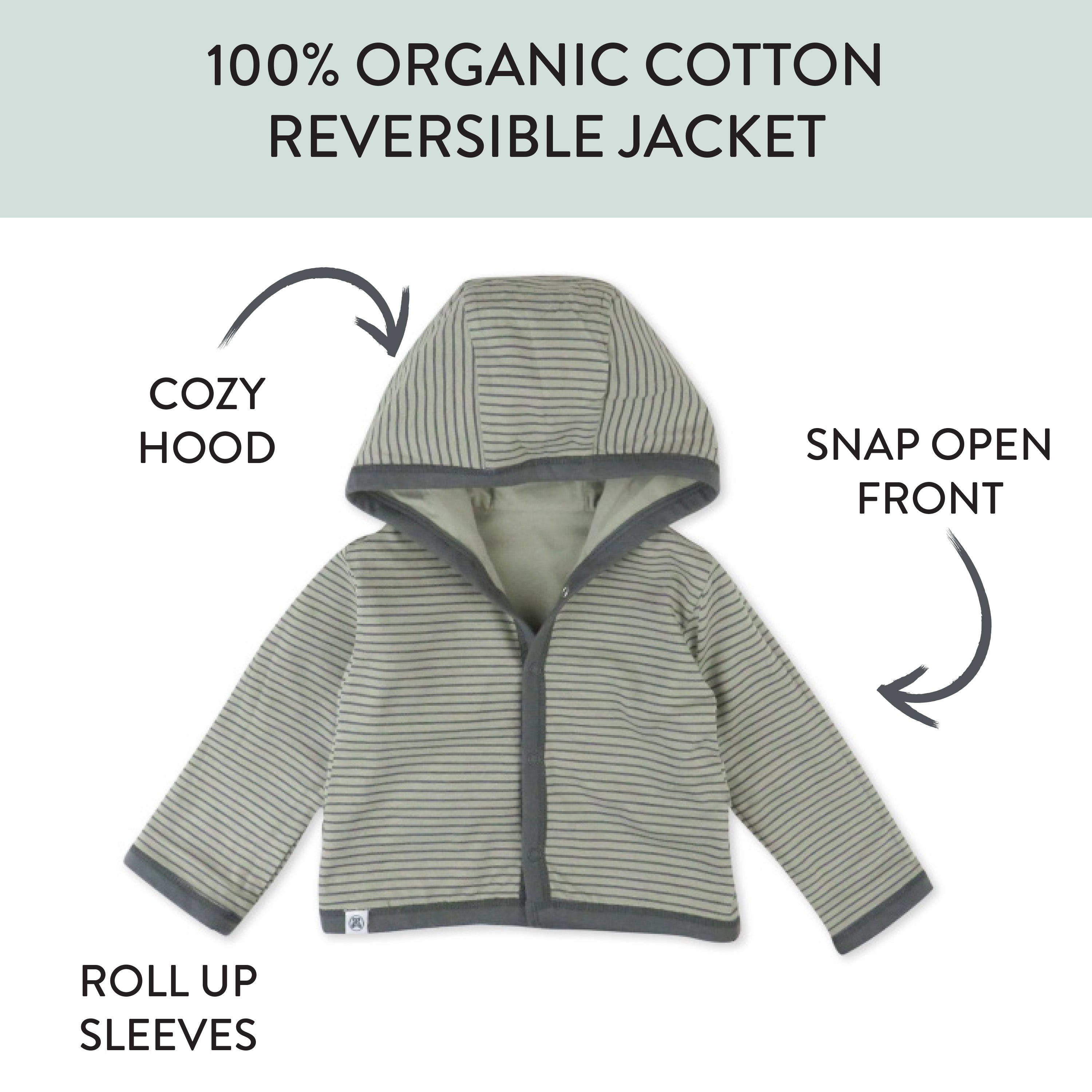 Organic Cotton Reversible Hoodie