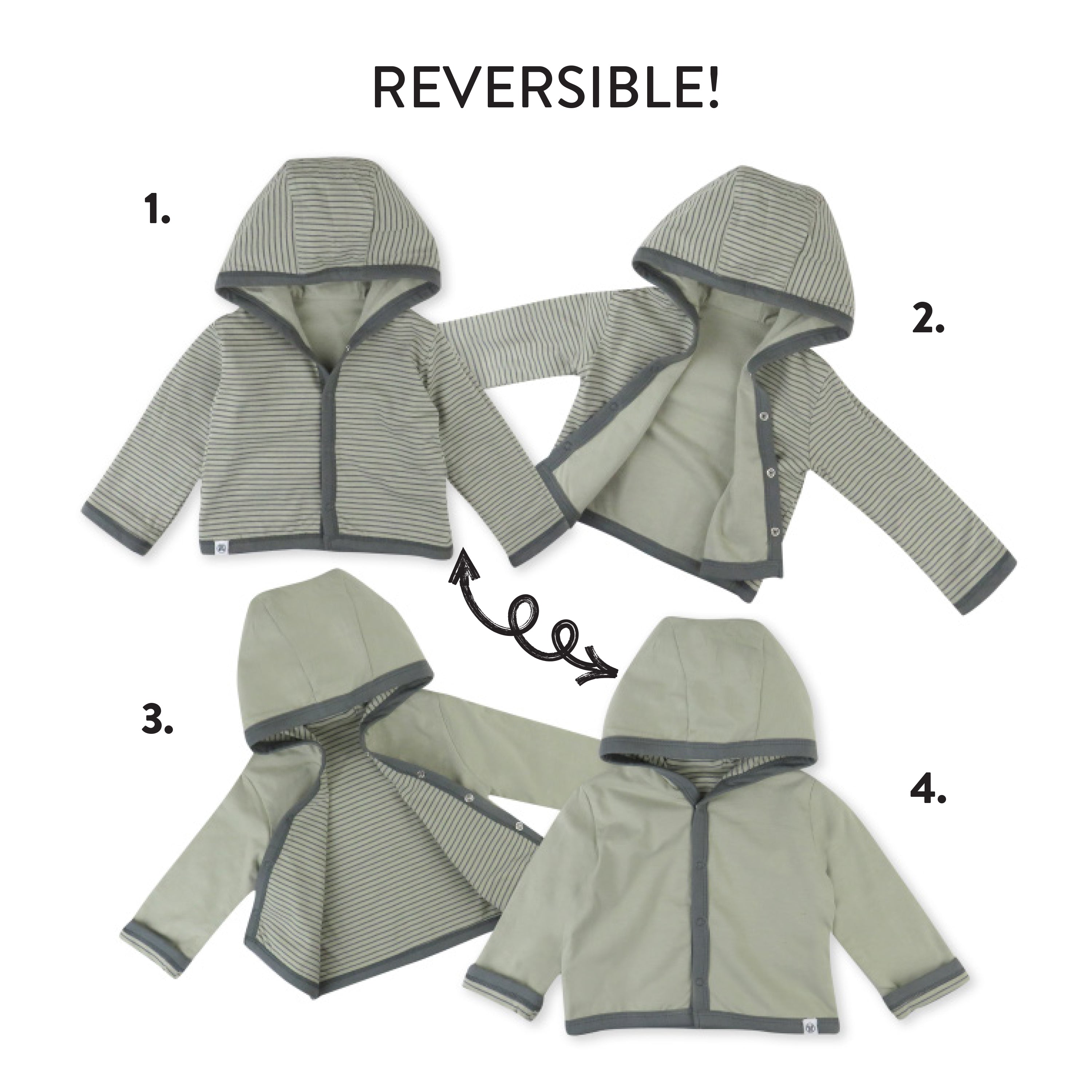 Organic Cotton Reversible Hoodie