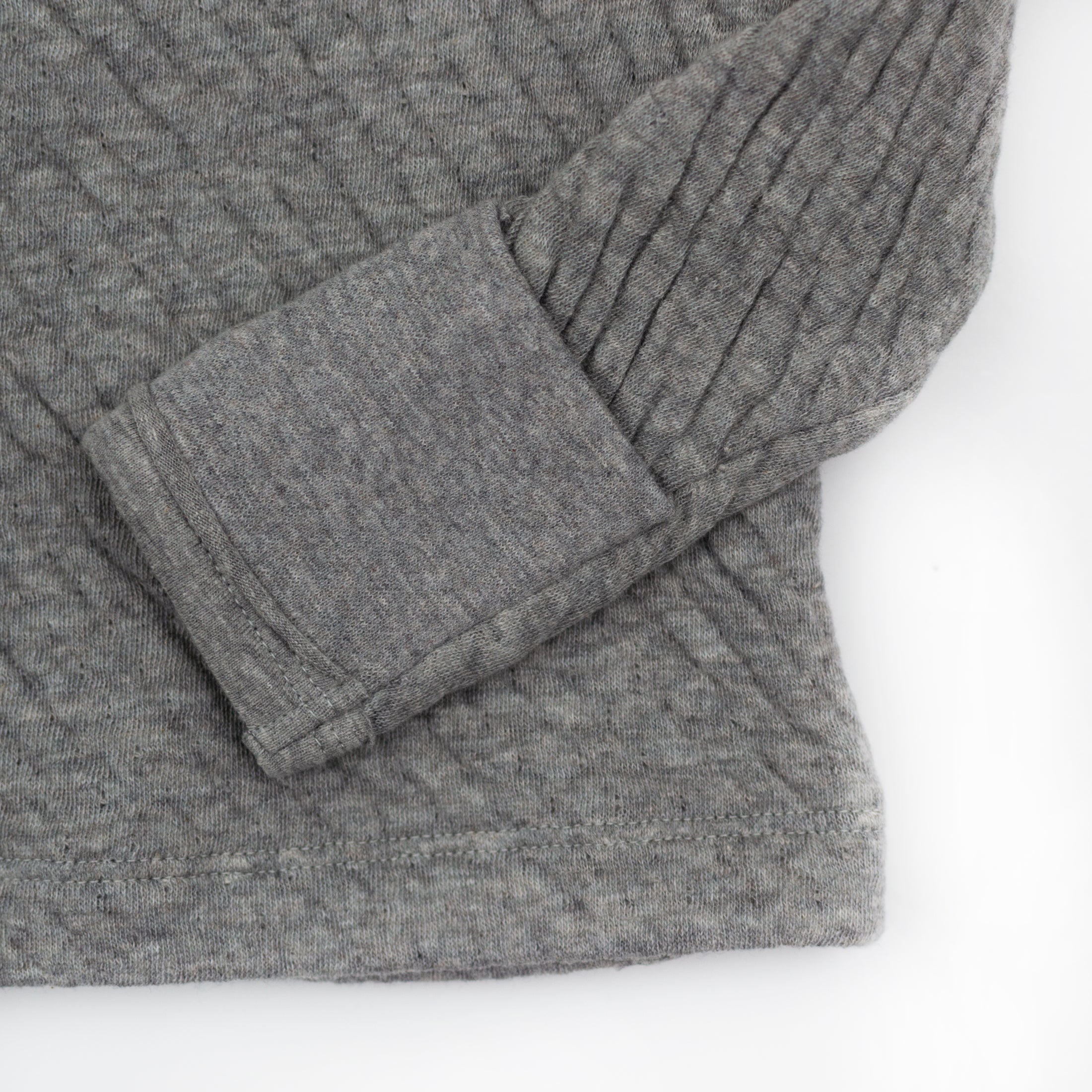 Organic Cotton Matelassé Side-Snap Kimono Top