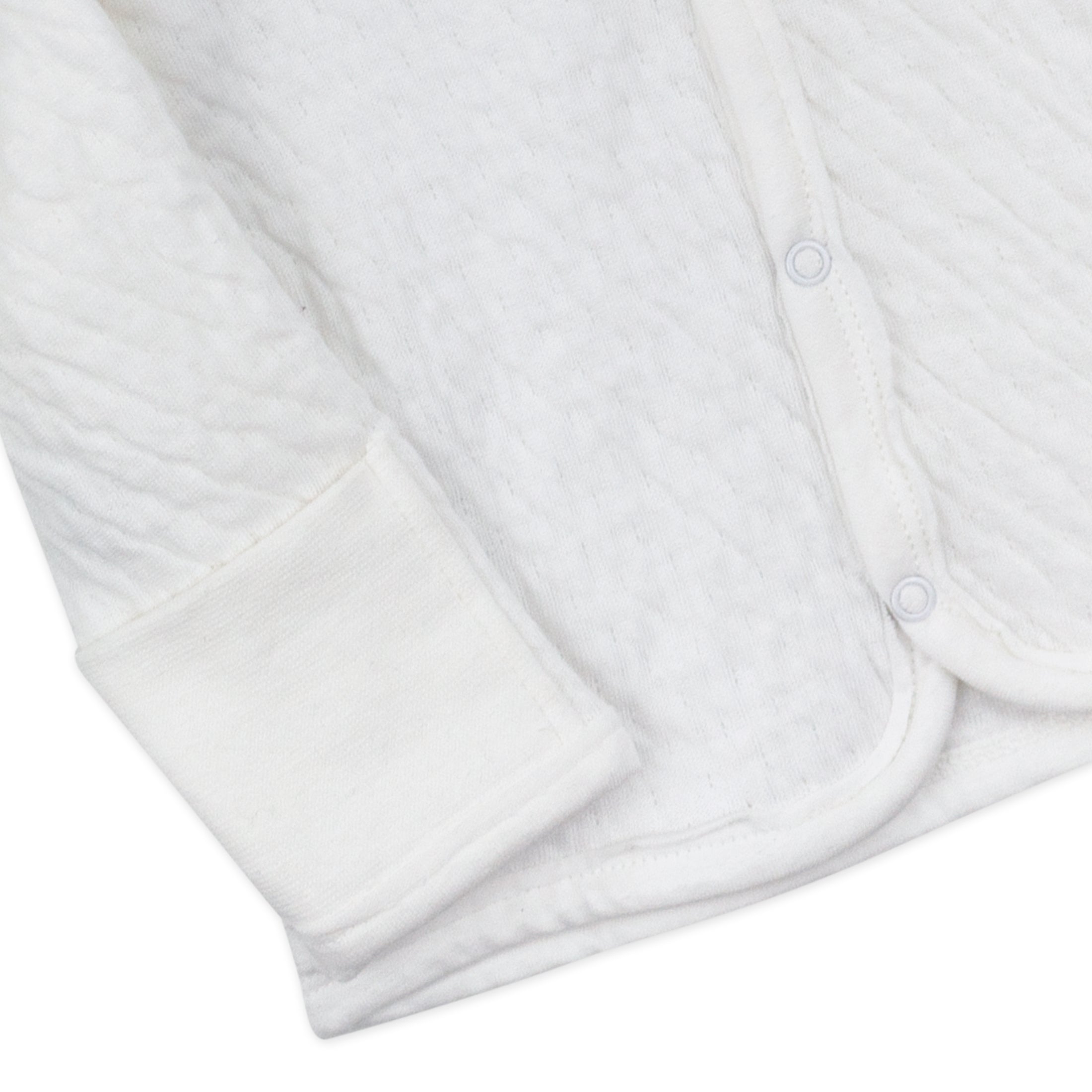 Organic Cotton Matelassé Snap-Front Hooded Jacket