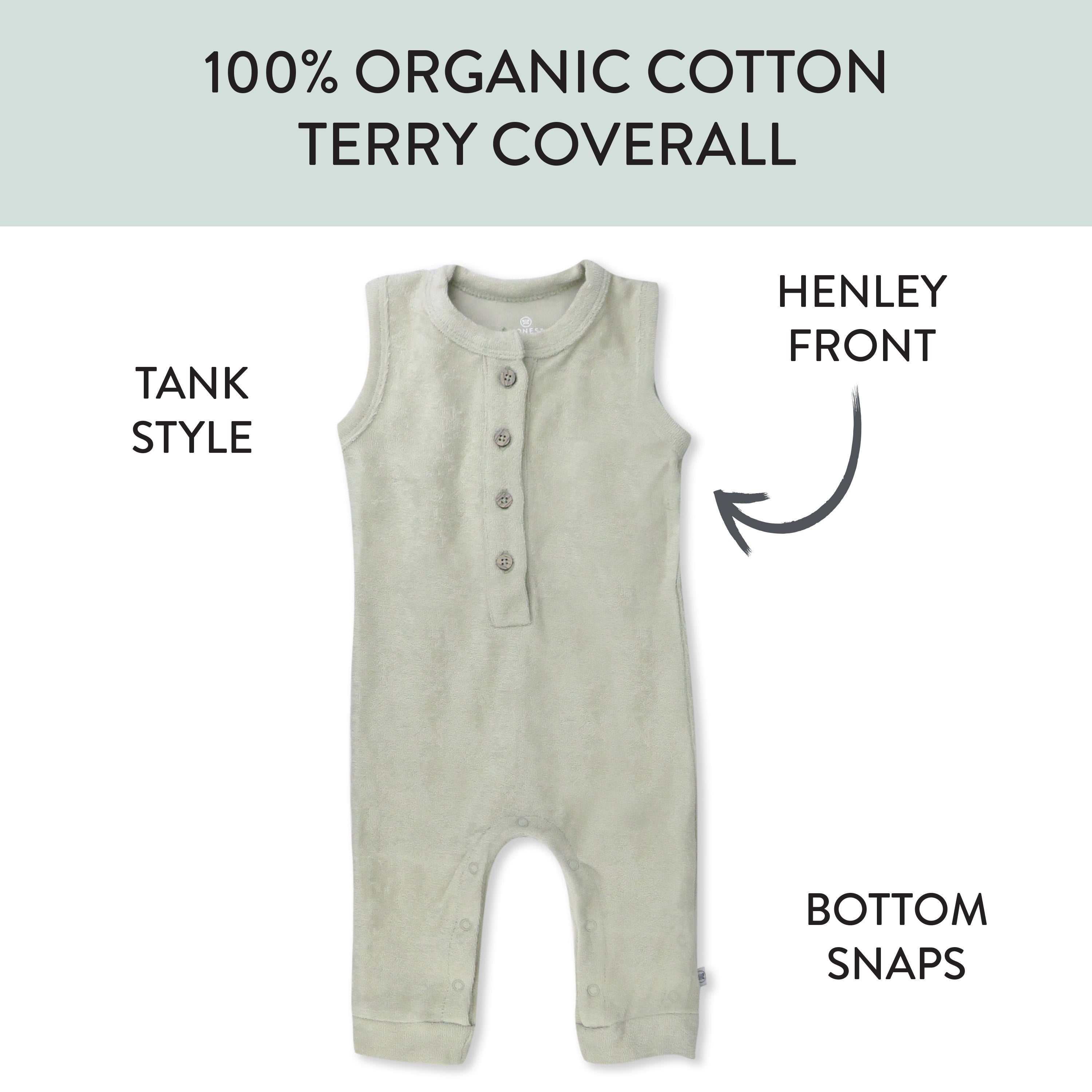 Organic Cotton One-Piece Jumpsuit Coverall