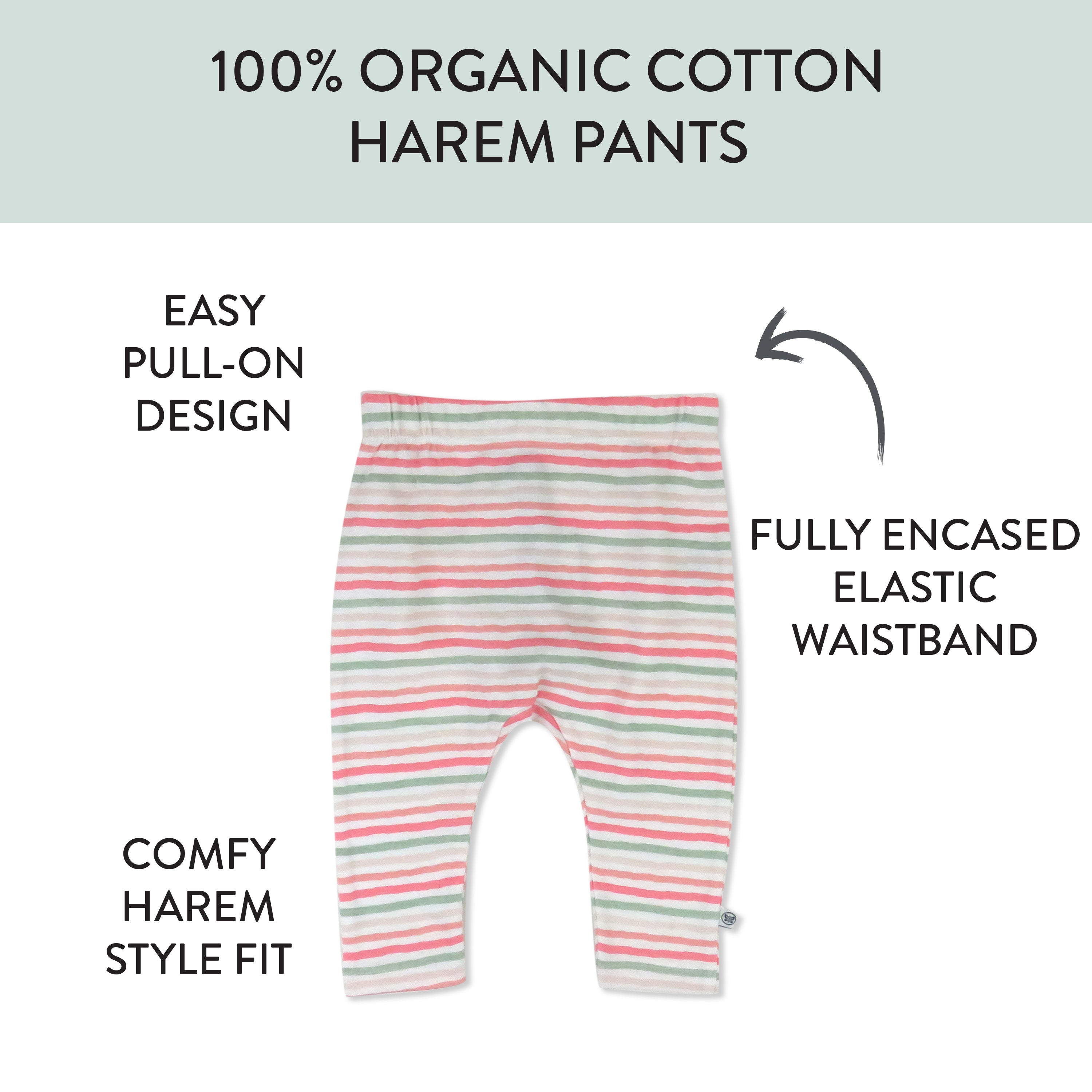 2-Pack Organic Cotton Harem Pants