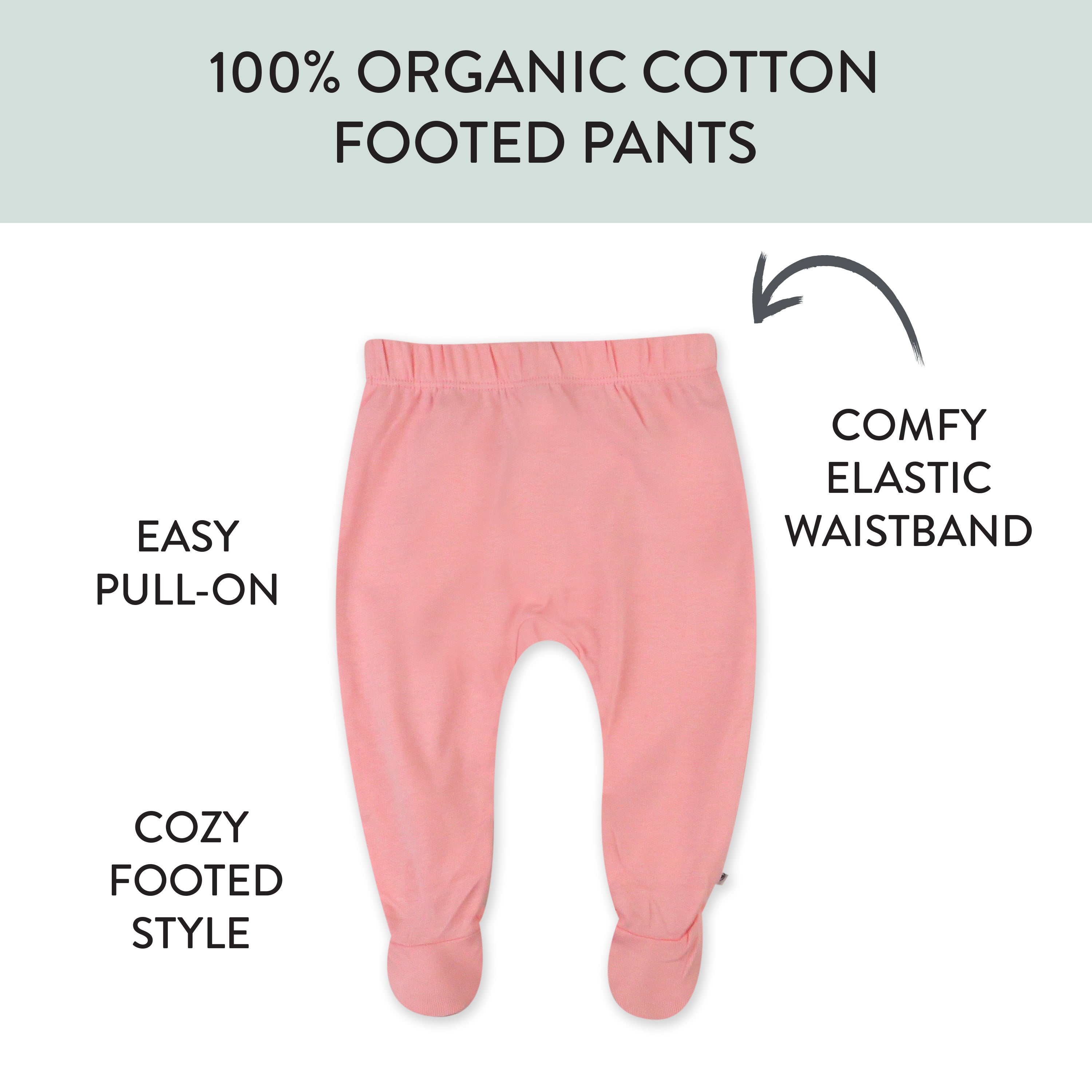 2-Pack Organic Cotton Footed Pants