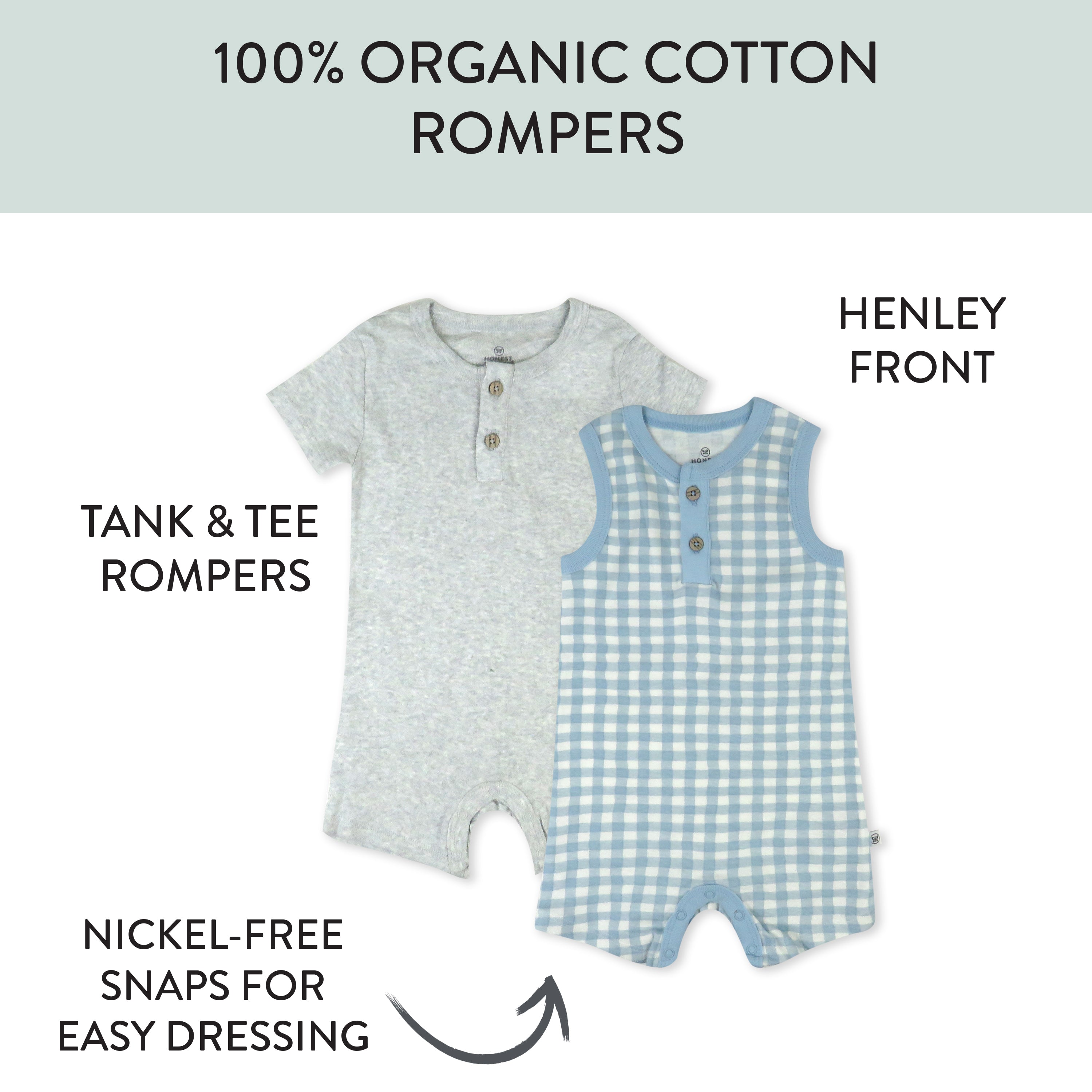 Organic Cotton Jumpsuit Romper Set