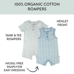 Organic Cotton Jumpsuit Romper Set