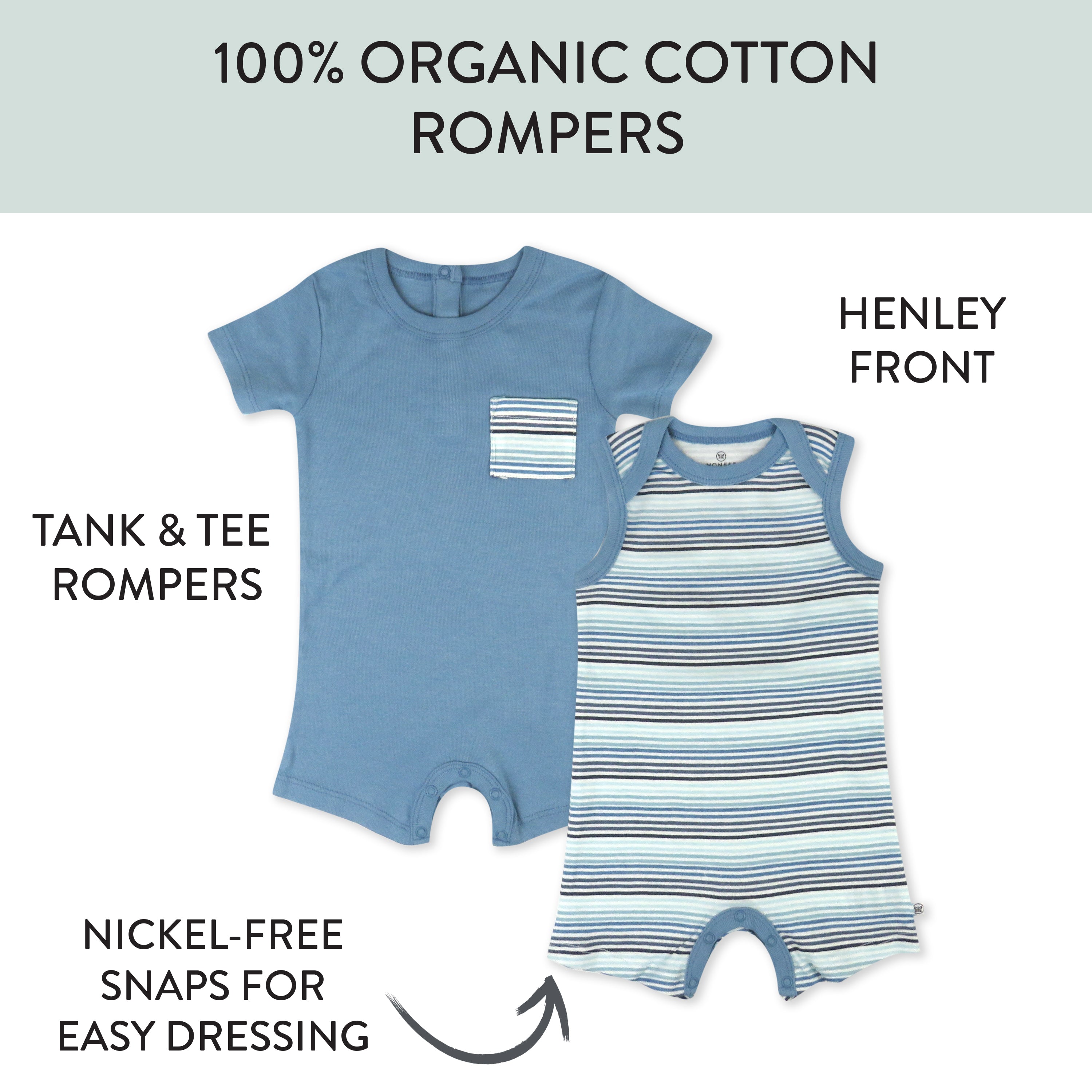 Organic Cotton Jumpsuit Romper Set