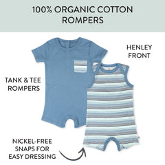 Organic Cotton Jumpsuit Romper Set