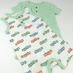 Organic Cotton Jumpsuit Romper Set