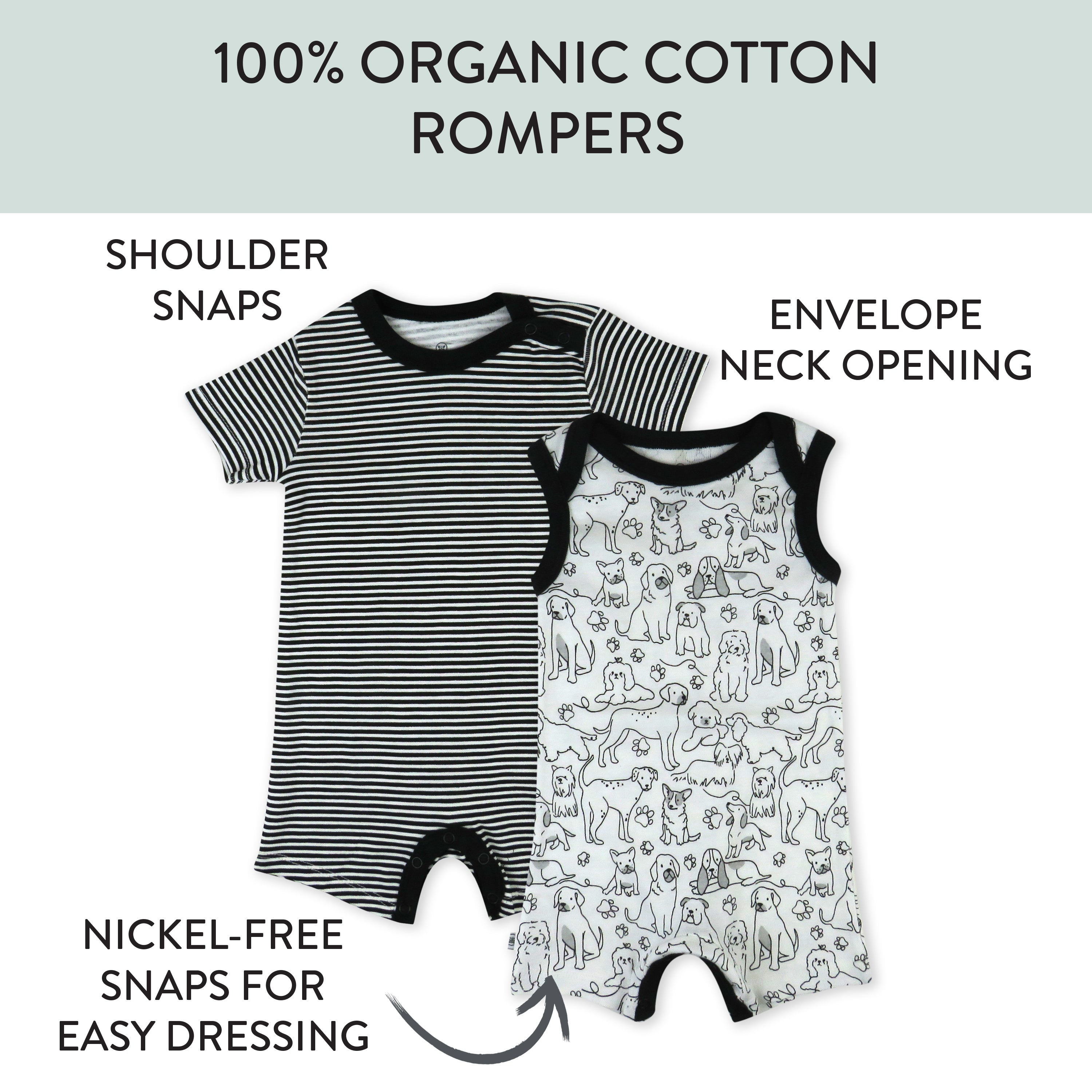 Organic Cotton Jumpsuit Romper Set