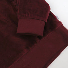 2-Piece Velour Ruffle Front Sweatsuit