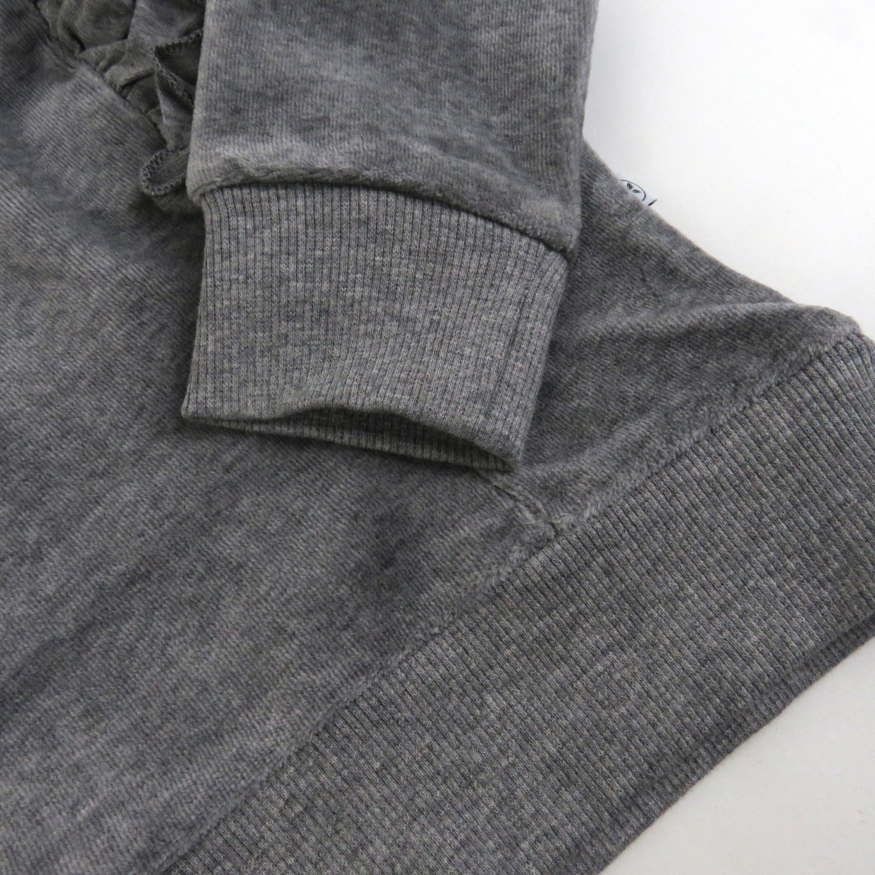 2-Piece Velour Ruffle Front Sweatsuit