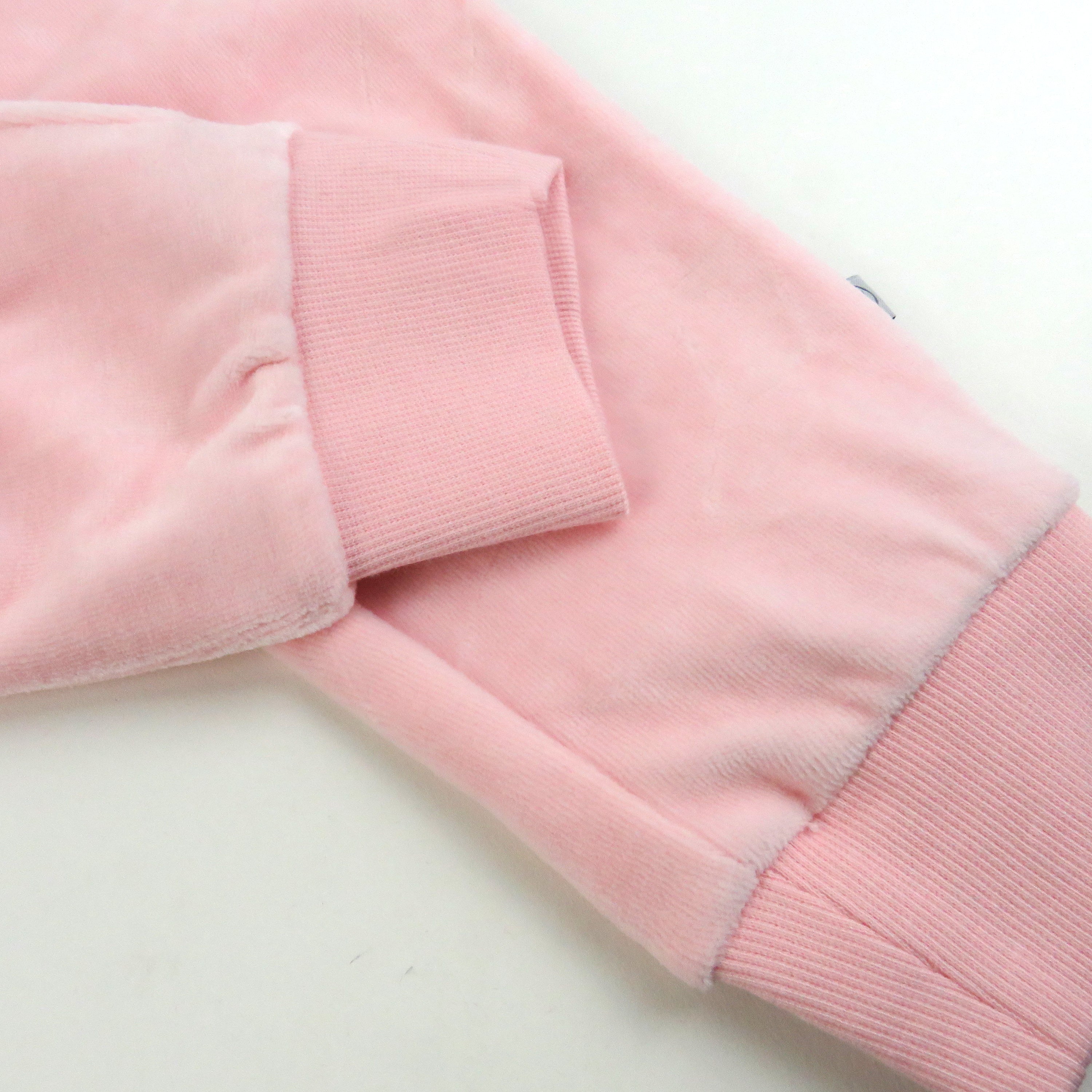 2-Piece Velour Ruffle Front Sweatsuit