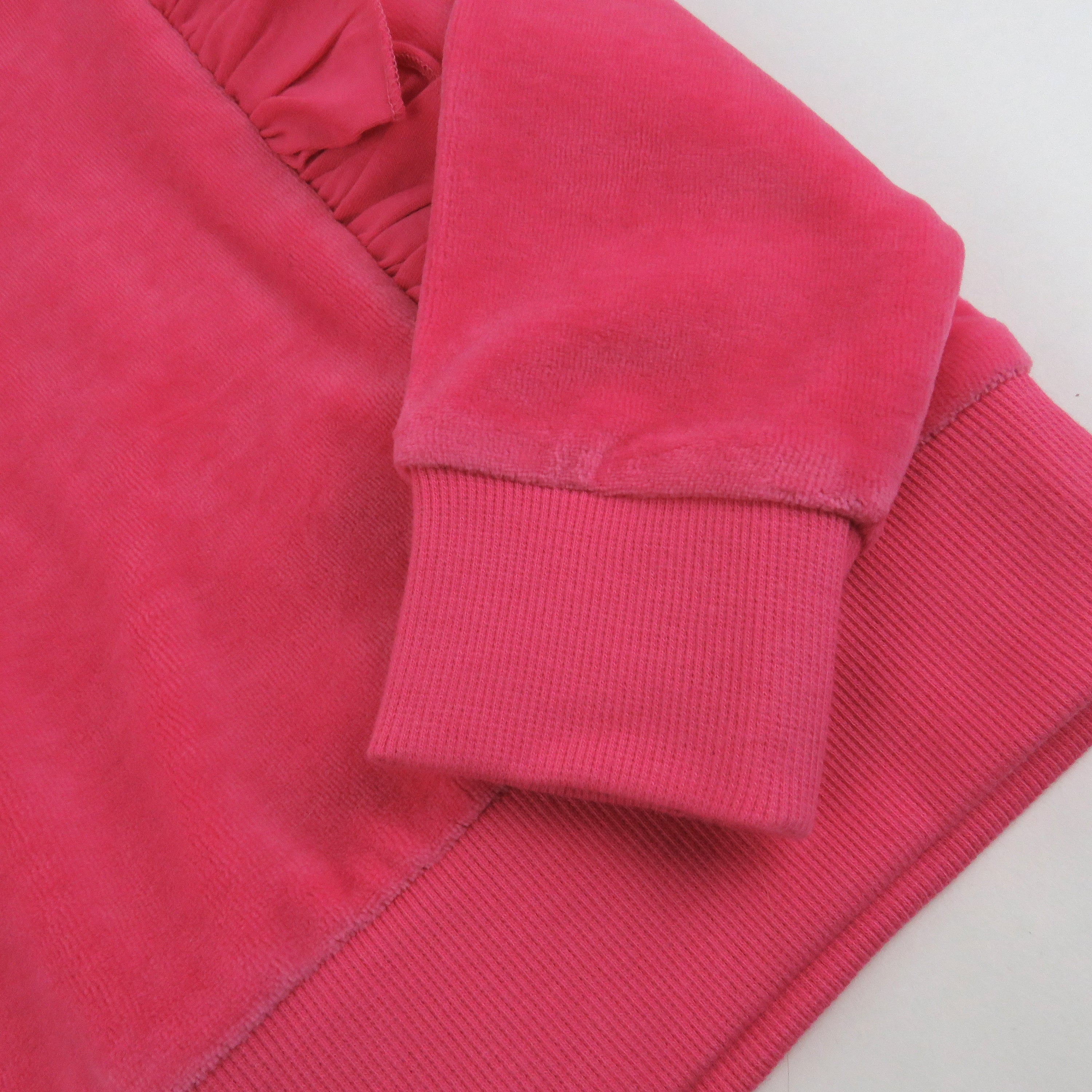 2-Piece Velour Ruffle Front Sweatsuit